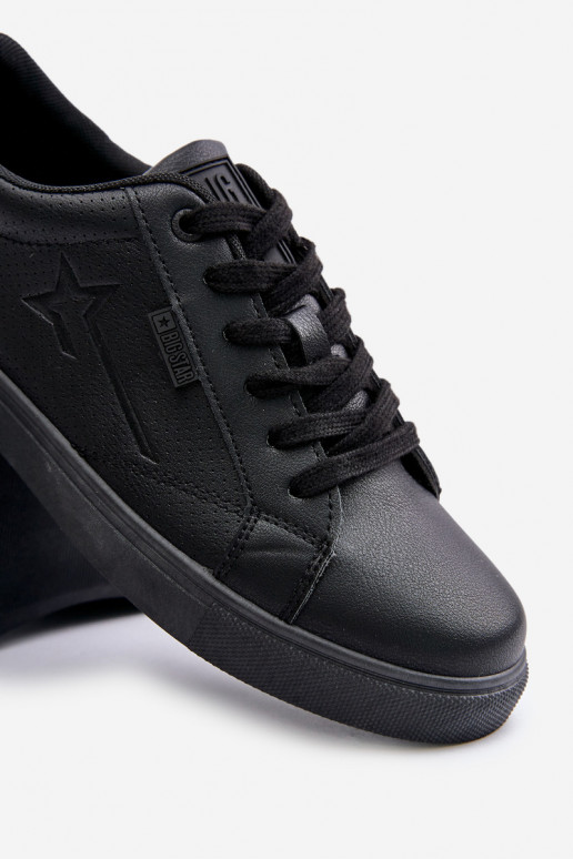 Vyriški laisvalaikio batai iš eko odos Big Star OO174021 Hi-Poly System juodos spalvos