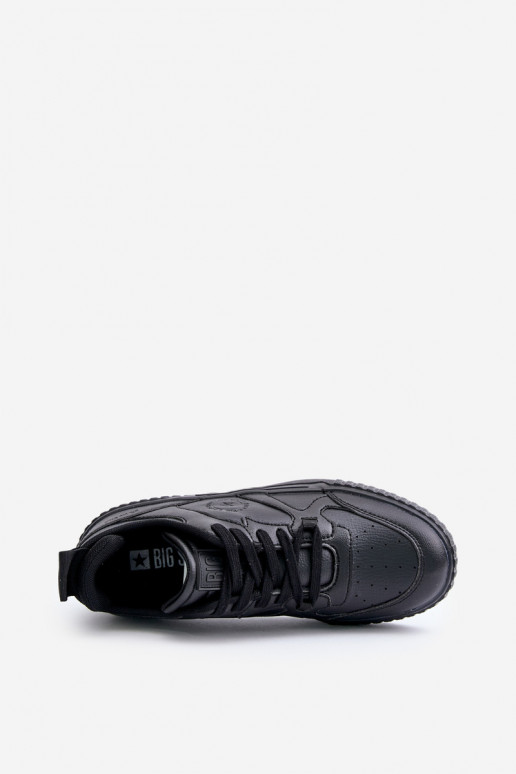 Sneakers modelio batai vyrams iš eko odos Big Star OO174004 juodos spalvos Sneakers modelio batai vyrams iš eko odos Big Star OO174004 juodos spalvos
