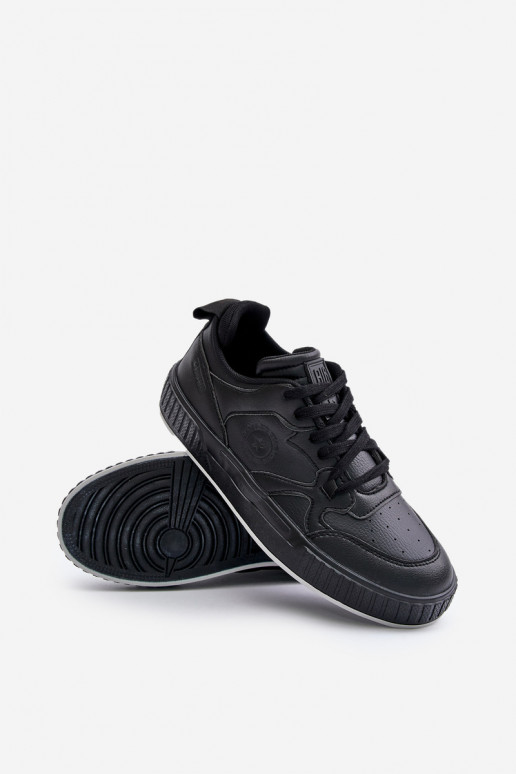 Sneakers modelio batai vyrams iš eko odos Big Star OO174004 juodos spalvos Sneakers modelio batai vyrams iš eko odos Big Star OO174004 juodos spalvos