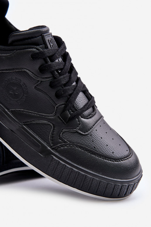 Sneakers modelio batai vyrams iš eko odos Big Star OO174004 juodos spalvos Sneakers modelio batai vyrams iš eko odos Big Star OO174004 juodos spalvos