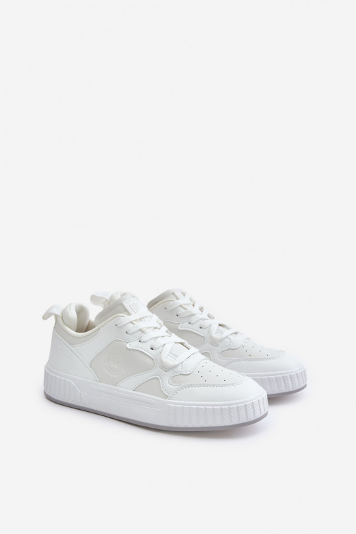 Sneakers modelio batai vyrams iš dirbtinės odos Big Star OO174003 baltos spalvos