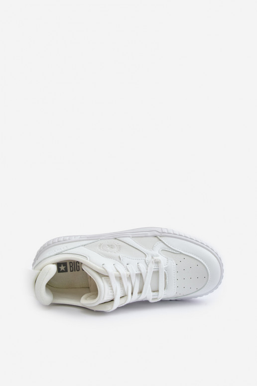 Sneakers modelio batai vyrams iš dirbtinės odos Big Star OO174003 baltos spalvos