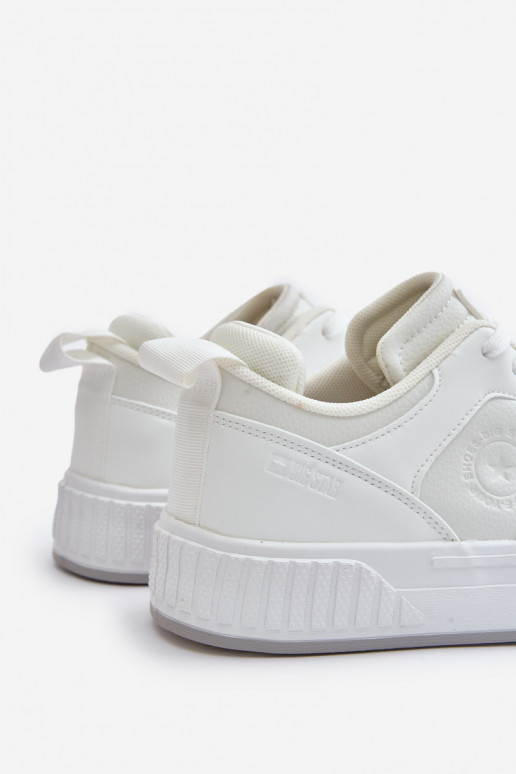 Sneakers modelio batai vyrams iš eko odos Big Star OO174003 baltos spalvos