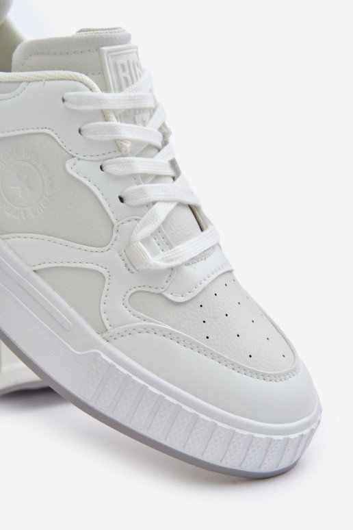 Sneakers modelio batai vyrams iš eko odos Big Star OO174003 baltos spalvos