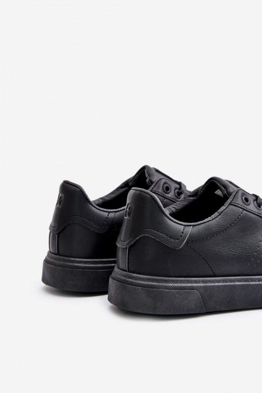 laisvalaikio batai Sneakers modelio batai vyrams iš eko odos Big Star OO174117 juodos spalvos laisvalaikio batai Sneakers modelio batai vyrams iš eko odos Big Star OO174117 juodos spalvos