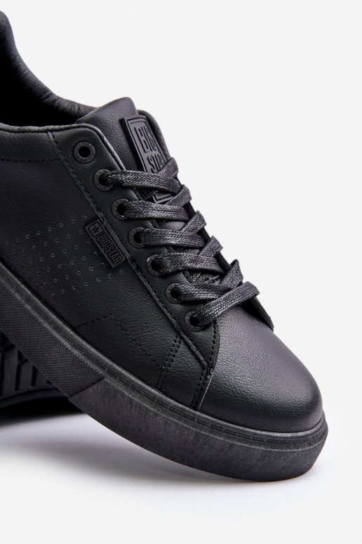 laisvalaikio batai Sneakers modelio batai vyrams iš eko odos Big Star OO174117 juodos spalvos laisvalaikio batai Sneakers modelio batai vyrams iš eko odos Big Star OO174117 juodos spalvos