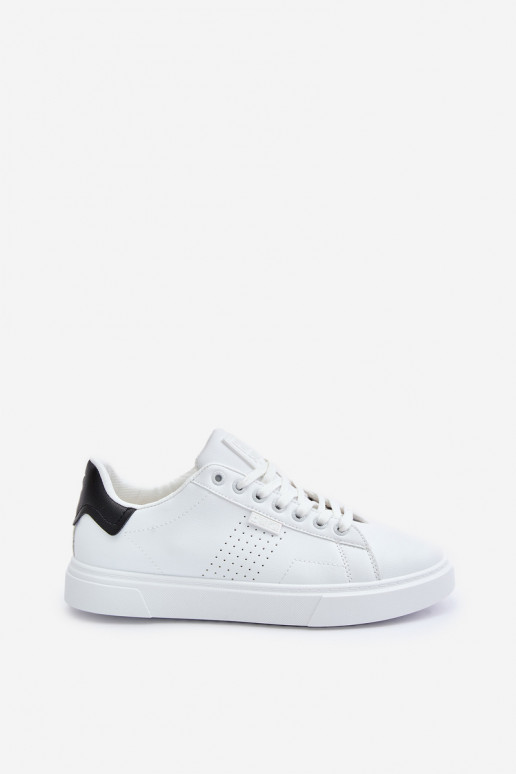 laisvalaikio batai Sneakers modelio batai vyrams iš eko odos Big Star OO174115 baltos spalvos