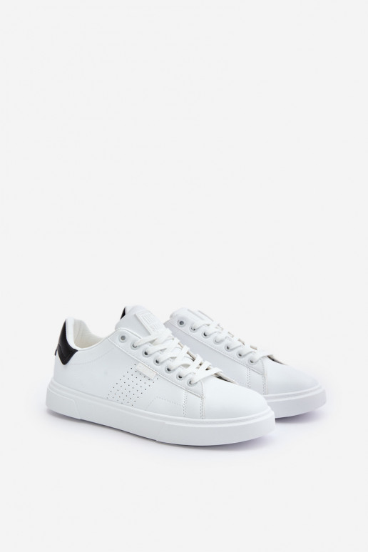 laisvalaikio batai Sneakers modelio batai vyrams iš eko odos Big Star OO174115 baltos spalvos