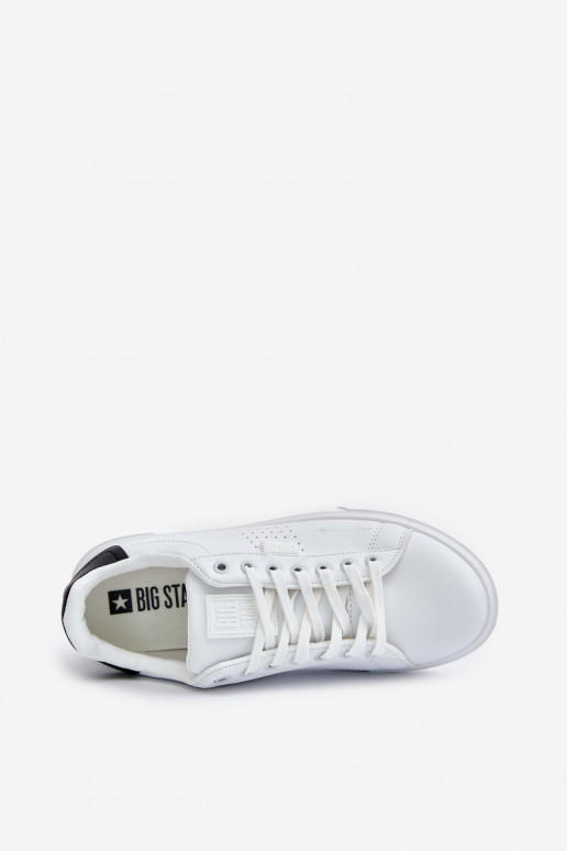 laisvalaikio batai Sneakers modelio batai vyrams iš dirbtinės odos Big Star OO174115 baltos spalvos