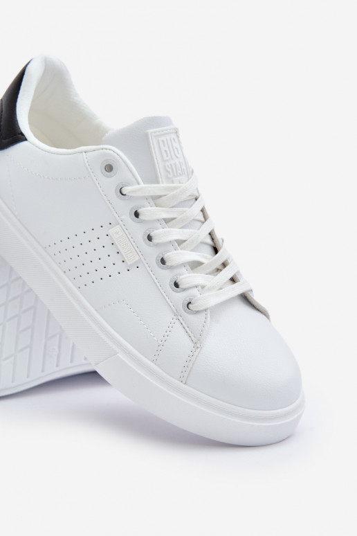 laisvalaikio batai Sneakers modelio batai vyrams iš eko odos Big Star OO174115 baltos spalvos