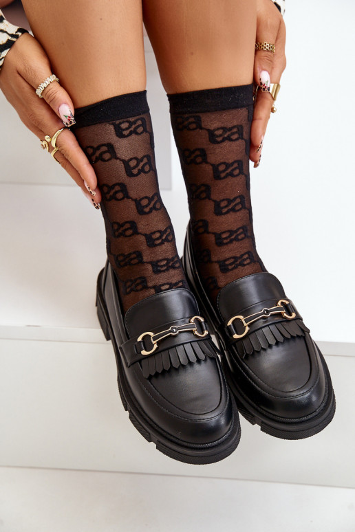 moteriški mokasinai su ornamentais Eko Oda juodos spalvos Tialorae moteriški mokasinai su ornamentais Eko Oda juodos spalvos Tialorae