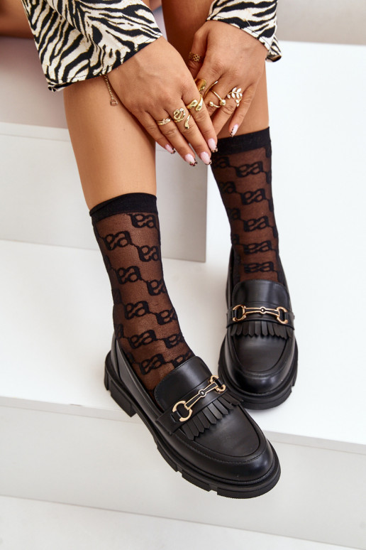 moteriški mokasinai su ornamentais Eko Oda juodos spalvos Tialorae moteriški mokasinai su ornamentais Eko Oda juodos spalvos Tialorae