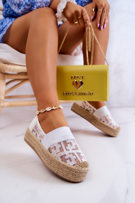 Moteriškas Slip On modelio espadrilės baltos spalvos Berkaley