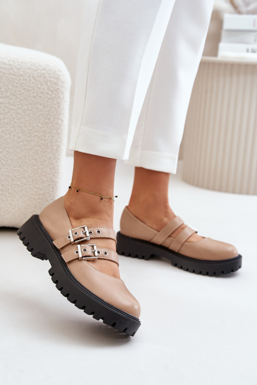 batai Moteriškas su juostelėmis Eko Oda smėlio spalvos Terione