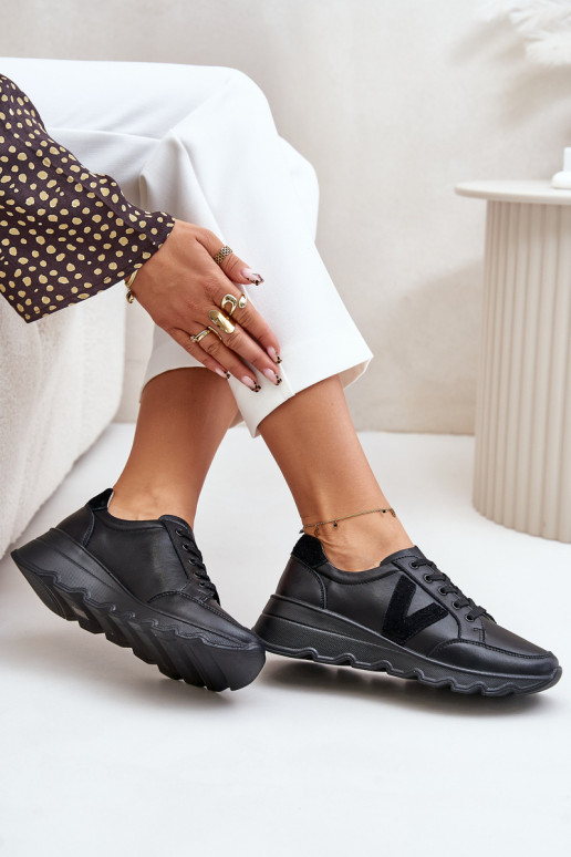 Oda sportiniai bateliai Moteriškas Vinceza 7918 juodos spalvos Oda sportiniai bateliai Moteriškas Vinceza 7918 juodos spalvos