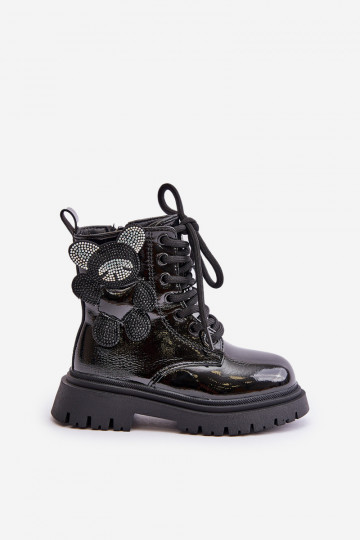 pašiltinti Aulinukai Vaikiški Su Meškiuku Į Pilį su lako efektu juodos spalvos Relobia 2