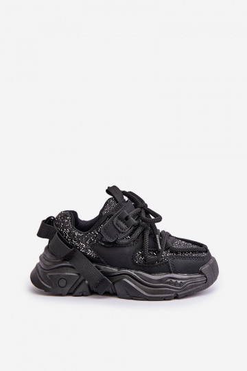 Sneakers modelio batai Vaikiški Ozdobione Cekinami juodos spalvos Liatoma 2