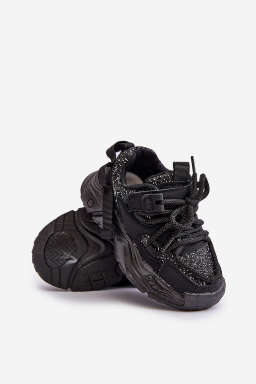 Sneakers modelio batai Vaikiški Ozdobione Cekinami juodos spalvos Liatoma