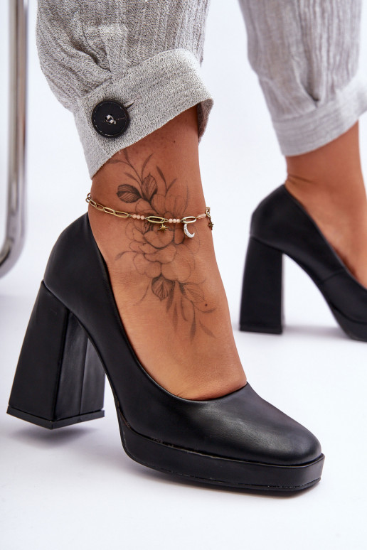 Bateliai su plačiu kulnu juodos... Bateliai su plačiu kulnu juodos...