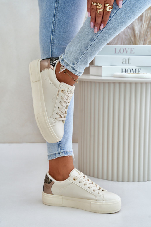 pašiltinti Laisvalaikio bateliai su platforma Big Star OO274A454 smėlio spalvos pašiltinti Laisvalaikio bateliai su platforma Big Star OO274A454 smėlio spalvos