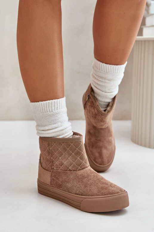 Aulinukai sniego batai Į Pilį pašiltinti su kailiuku viduje Big Star OO274A524 smėlio spalvos Aulinukai sniego batai Į Pilį pašiltinti su kailiuku viduje Big Star OO274A524 smėlio spalvos