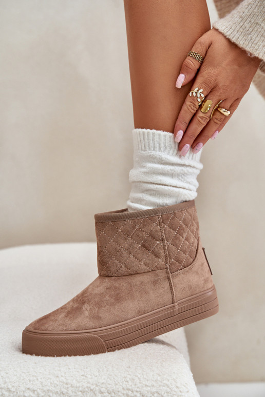 Aulinukai sniego batai Į Pilį pašiltinti su kailiuku viduje Big Star OO274A524 smėlio spalvos Aulinukai sniego batai Į Pilį pašiltinti su kailiuku viduje Big Star OO274A524 smėlio spalvos