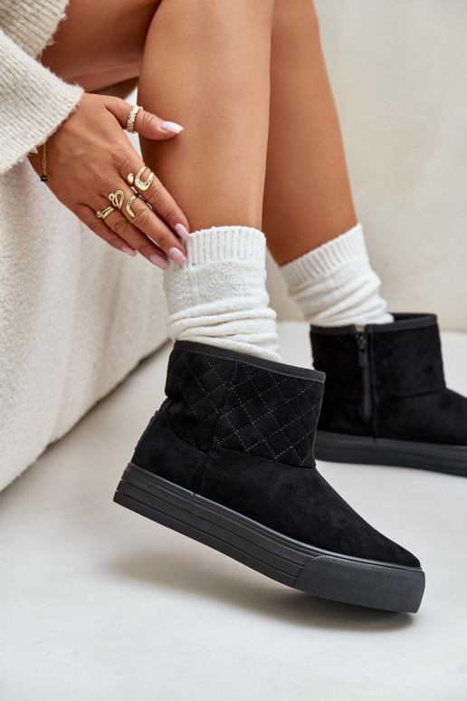 Aulinukai sniego batai Į Pilį pašiltinti su kailiuku viduje Big Star OO274A522 juodos spalvos Aulinukai sniego batai Į Pilį pašiltinti su kailiuku viduje Big Star OO274A522 juodos spalvos