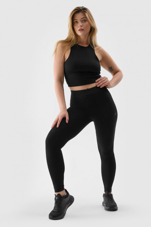 Legginsy Moteriškas DzianinoĮe juodos spalvos 4FINMM00TTIGF195-20S