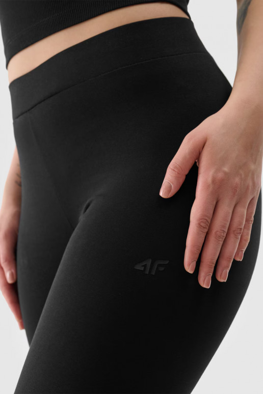 Legginsy Moteriškas DzianinoĮe juodos spalvos 4FINMM00TTIGF195-20S