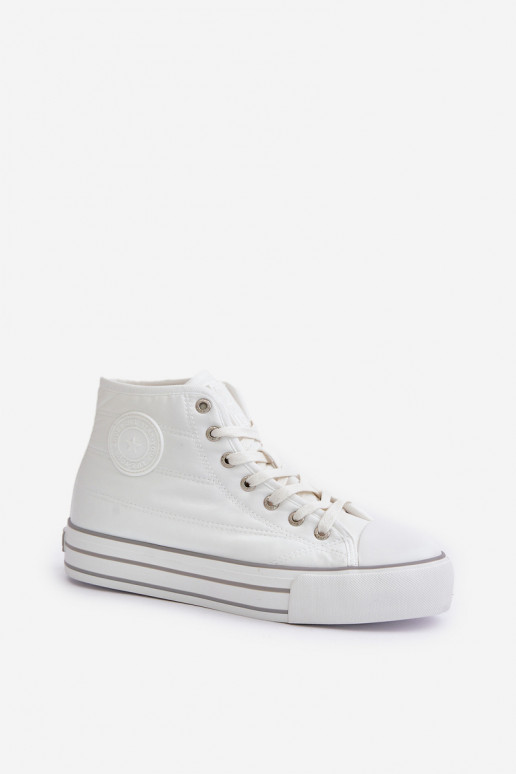 pašiltinti Laisvalaikio bateliai su platforma OO274A473 baltos spalvos