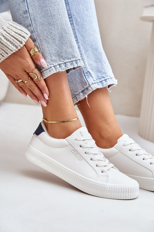 pašiltinti Laisvalaikio bateliai Big Star OO274A460 baltos spalvos