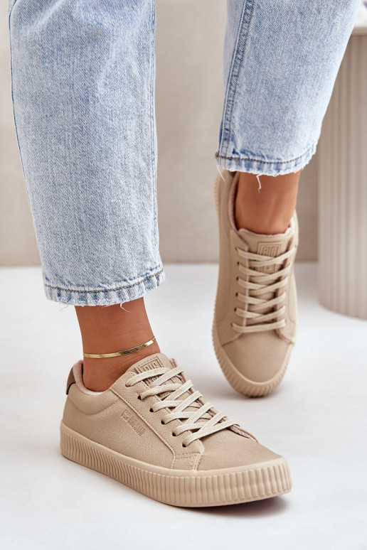 pašiltinti Laisvalaikio bateliai Big Star OO274A461 smėlio spalvos