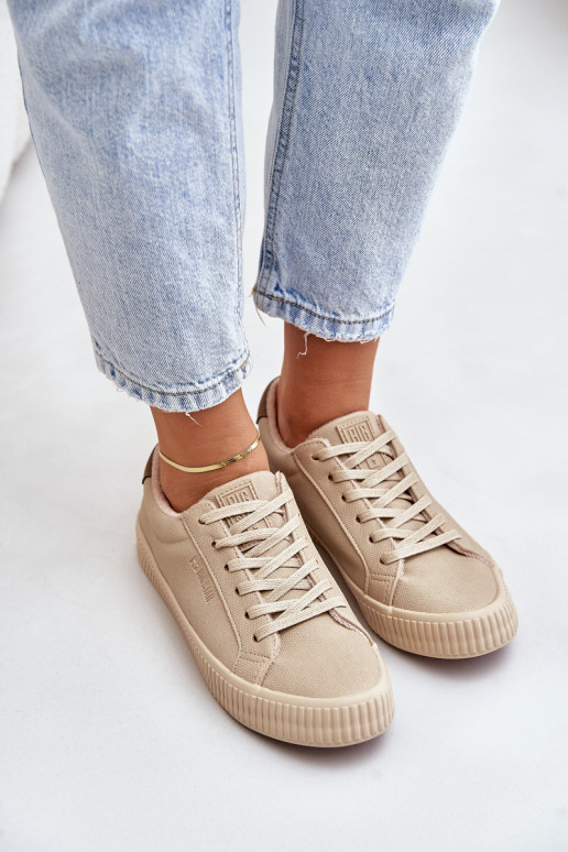 pašiltinti Laisvalaikio bateliai Big Star OO274A461 smėlio spalvos