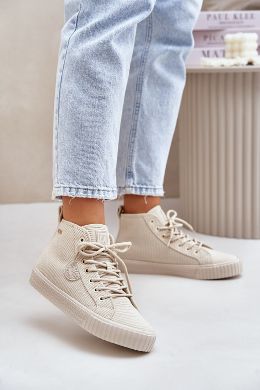 pašiltinti Velvetinės Laisvalaikio bateliai Big Star OO274771 Hi-Poly System smėlio spalvos