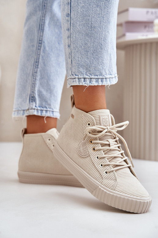 pašiltinti Velvetinės Laisvalaikio bateliai Big Star OO274771 Hi-Poly System smėlio spalvos