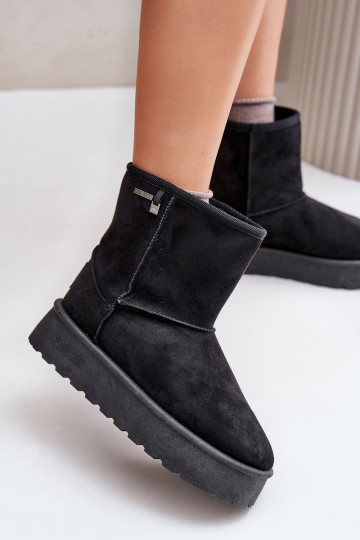 Aukštas sniego batai Moteriškas su platforma Big Star OO274898 juodos spalvos