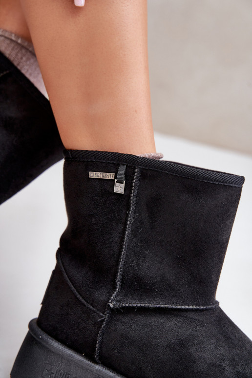 Aukštas sniego batai Moteriškas su platforma Big Star OO274898 juodos spalvos