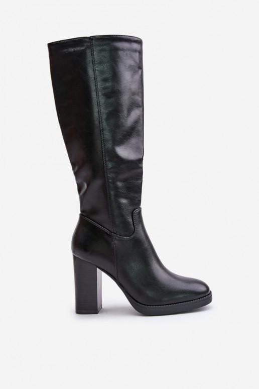 Aukštakulniai batai iki kelių, juodi... Aukštakulniai batai iki kelių, juodi...