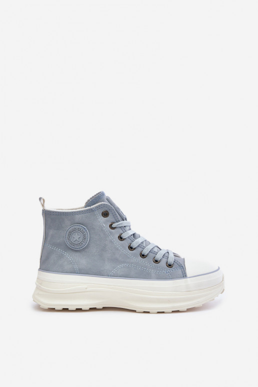 pašiltinti Laisvalaikio bateliai su platforma Big Star OO274072 mėlynos spalvos