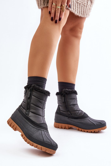 Sniego batai moteriški pašiltinti su kailiuku viduje Lee Cooper LCJ-24-44-2866 juodos spalvos 2