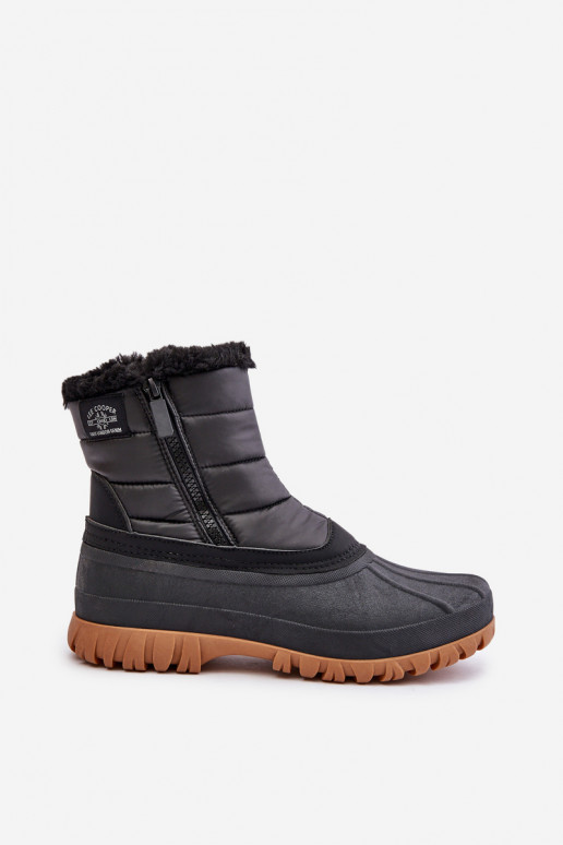Sniego batai moteriški pašiltinti su kailiuku viduje Lee Cooper LCJ-24-44-2866 juodos spalvos