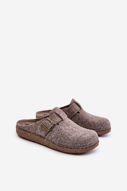 Šlepetės vyrams su sagtimis Šlepetės Prevencinė Inblu MT000012 smėlio spalvos