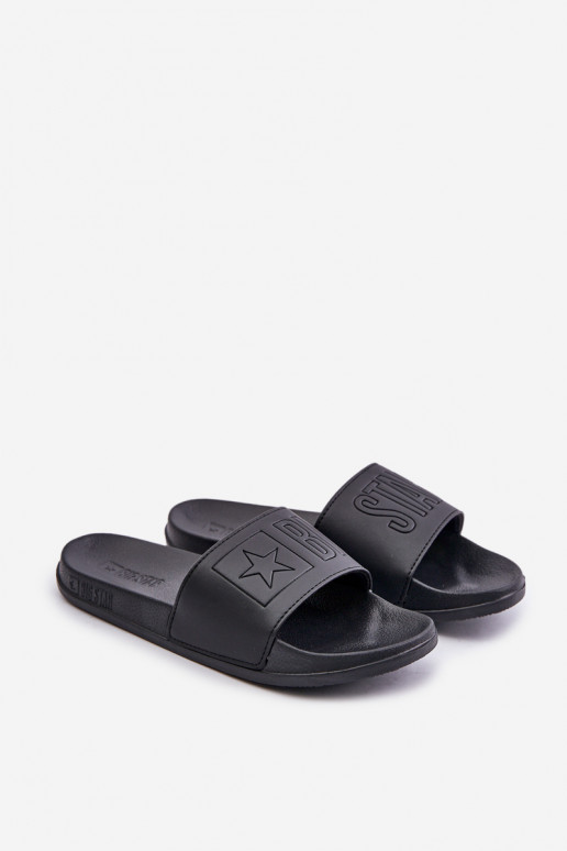 Lengvos vyriškos šlepetės Z Logo Big Star OO174030 juodos spalvos