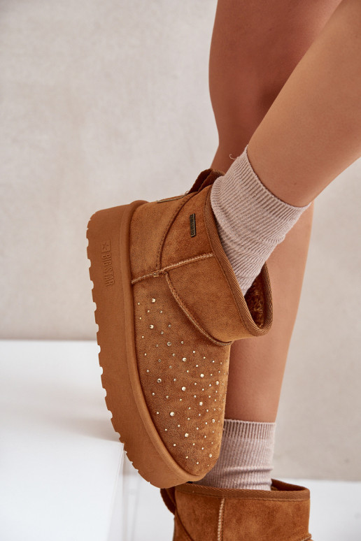 sniego batai Su dekoracija su platforma Big Star OO274A104 rudos spalvos sniego batai Su dekoracija su platforma Big Star OO274A104 rudos spalvos