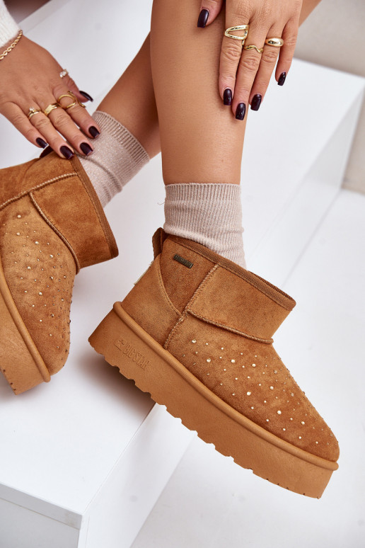 sniego batai Su dekoracija su platforma Big Star OO274A104 rudos spalvos sniego batai Su dekoracija su platforma Big Star OO274A104 rudos spalvos