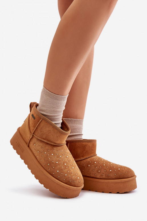 sniego batai Su dekoracija su platforma Big Star OO274A104 rudos spalvos sniego batai Su dekoracija su platforma Big Star OO274A104 rudos spalvos