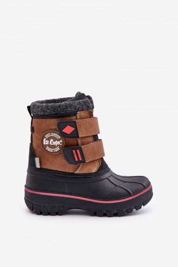 Sniego batai vaikiški su lipniais užsegimais Lee Cooper LCJ-24-44-2864K rudos spalvos 2