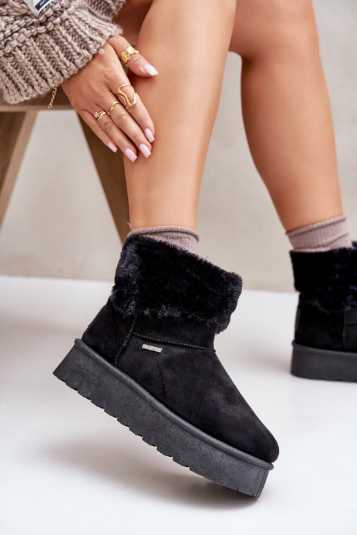 sniego batai su platforma su kailiuku Big Star OO274A108 juodos spalvos sniego batai su platforma su kailiuku Big Star OO274A108 juodos spalvos