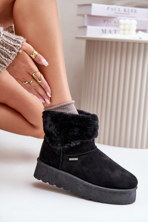 sniego batai su platforma su kailiuku Big Star OO274A108 juodos spalvos sniego batai su platforma su kailiuku Big Star OO274A108 juodos spalvos