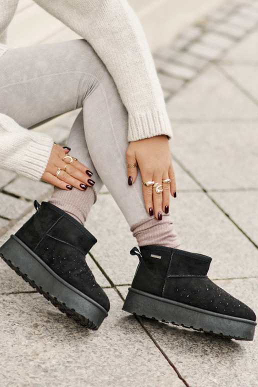 sniego batai Su dekoracija su platforma Big Star OO274A105 juodos spalvos sniego batai Su dekoracija su platforma Big Star OO274A105 juodos spalvos